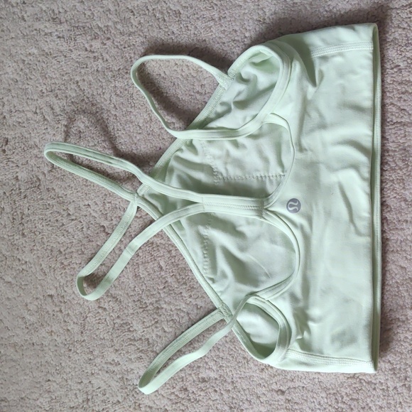 Lululemon Flow Y Strappy Bra Green Kohlrabi - Picture 4 of 8